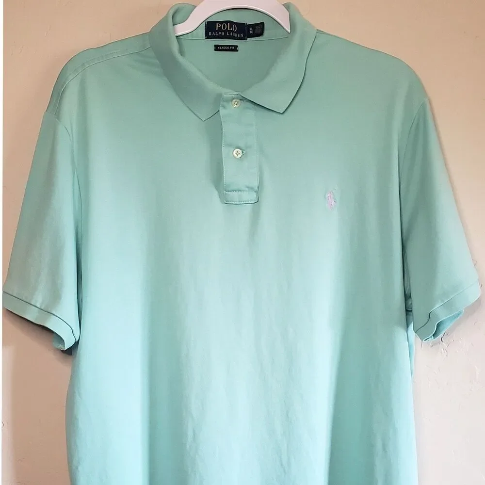 Polo Ralph Lauren Shirt Mens Green Polo Classic Fit XL Ivy League Golf Classic